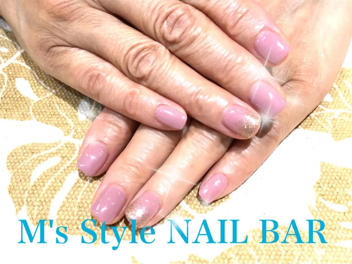 ネイル ラメ(グリッター) オフィスネイル ワンカラーネイル シンプルネイル ハンドネイル M's Style NAIL BARのネイルデザイン