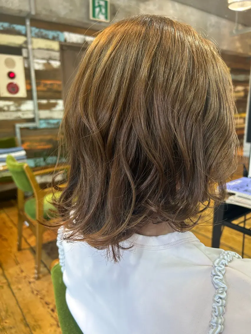 ミディアム カラー カット ヘアカラー 三浦義久/仙台/ レイヤーカットのヘアスタイル