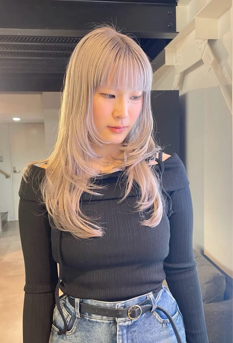 ロング カット ヘアカラー トリートメント 宇野 圭一のヘアスタイル