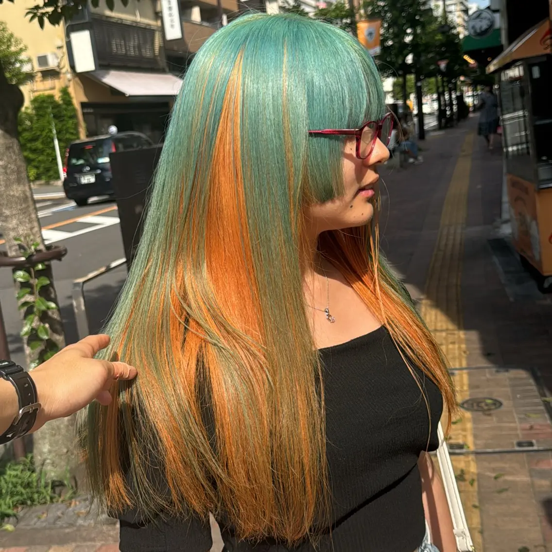 ロング カラー デザインカラー ヘアカラー tet 店長 RIKITOのヘアスタイル