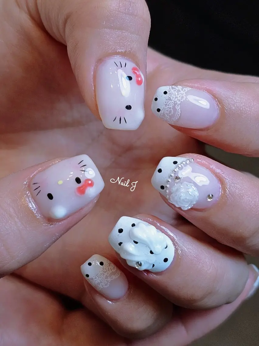 ネイル 韓国ネイル 春ネイル ハンドネイル Nail Jのネイルデザイン