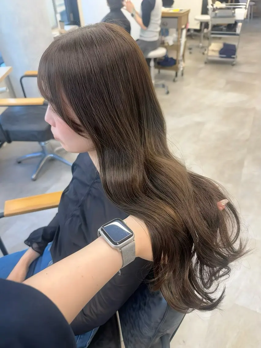 ロング カラー ヘアアレンジ ベージュカラー ヘアカラー トリートメント Himawari♡ 柔らかいカラーのヘアスタイル