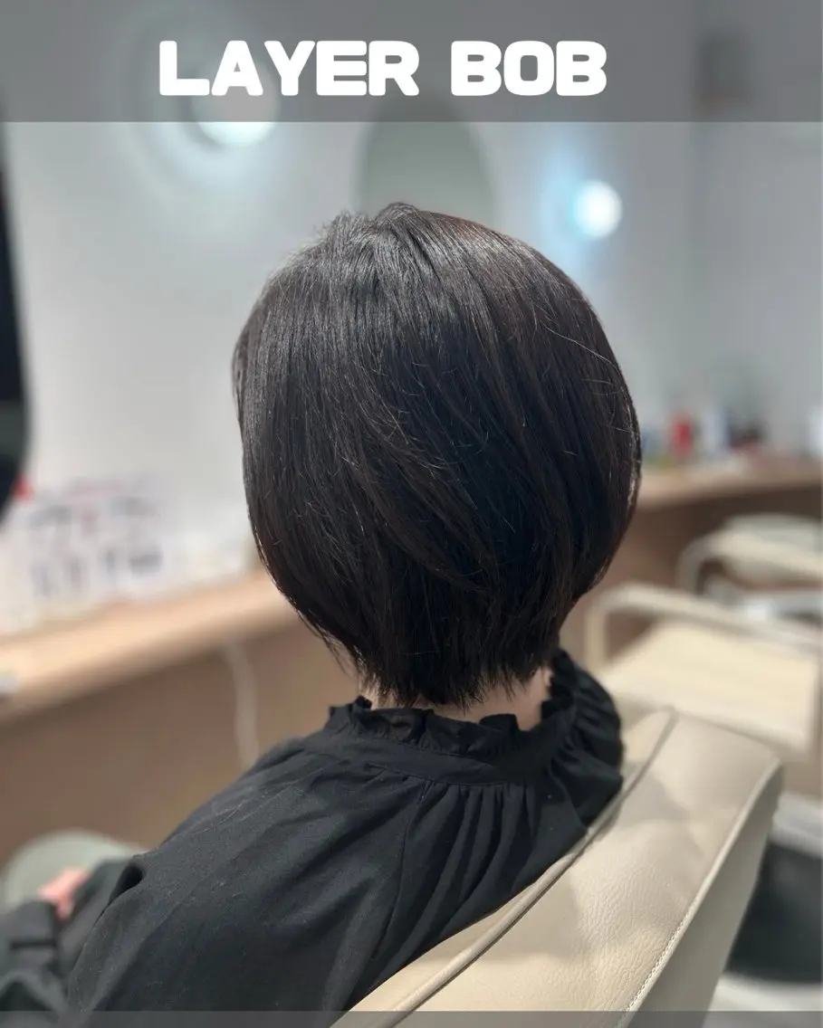 ショート ボブ くびれヘア レイヤーカット 外ハネヘア 尭部 佑太のヘアスタイル