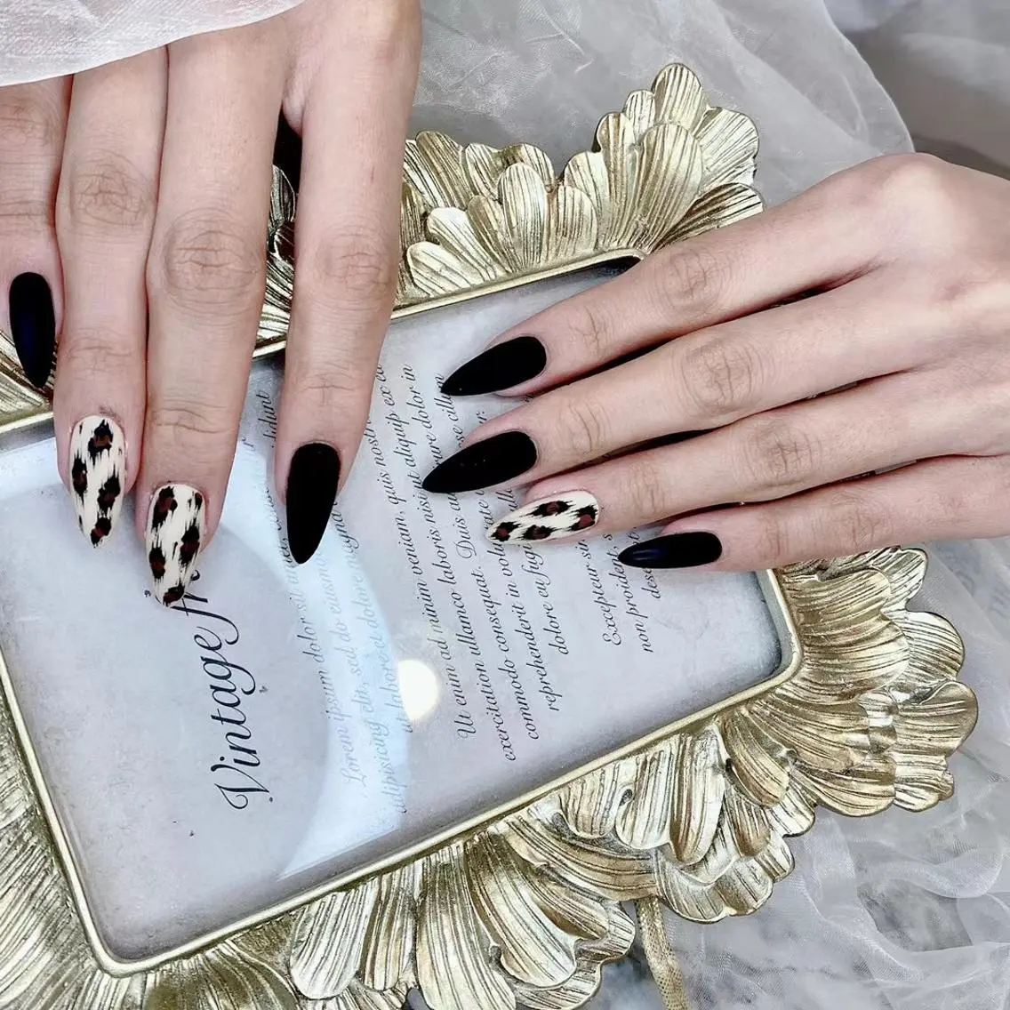 ネイル アニマル柄 マットネイル Babarla nailのネイルデザイン