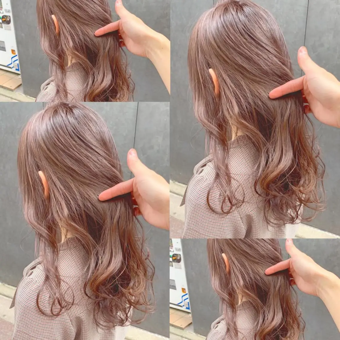 ロング ヘアカラー トリートメント ヘッドスパ 透明感♡グレージュ ♡ミルクティー♡のヘアスタイル