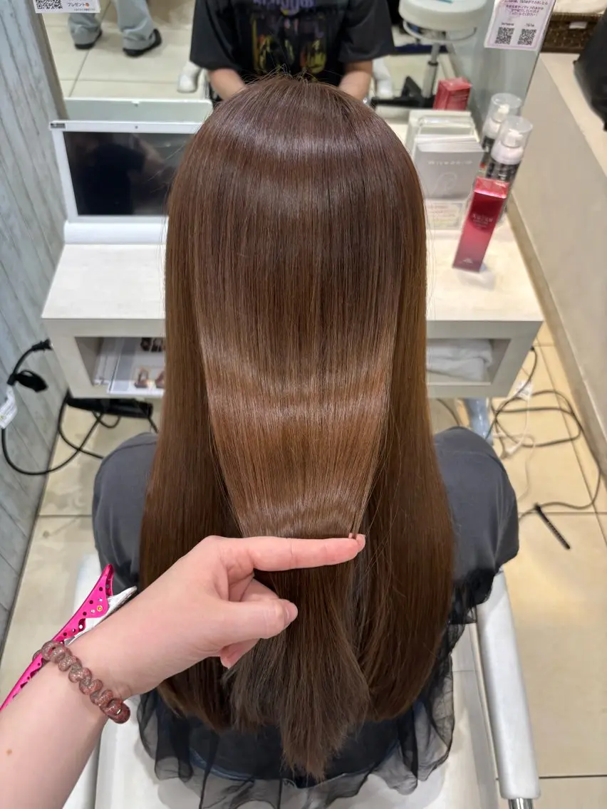 ロング カラー ヘアカラー トリートメント 🎀ゆい🎀 髪質改善カラー🎀のヘアスタイル