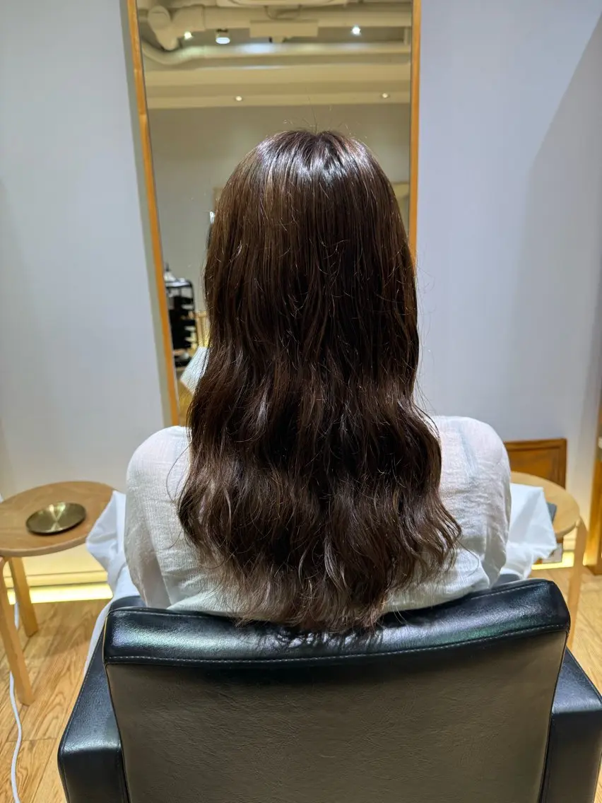 セミロング カット パーマ トリートメント 大人可愛い♡コテ巻き パーマ🌼杉田 萌恵のヘアスタイル