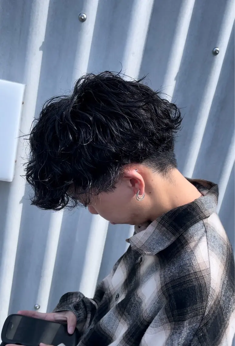 メンズ カット+パーマ+トリートメントの写真