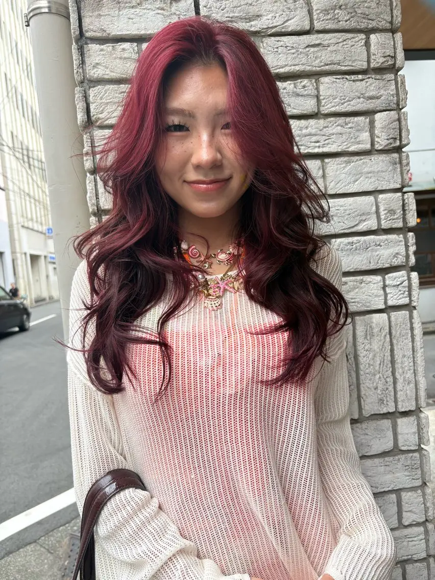 カラー カット ヘアカラー トリートメント 透明感カラー/海外風 レイヤー/mao🗽のヘアスタイル