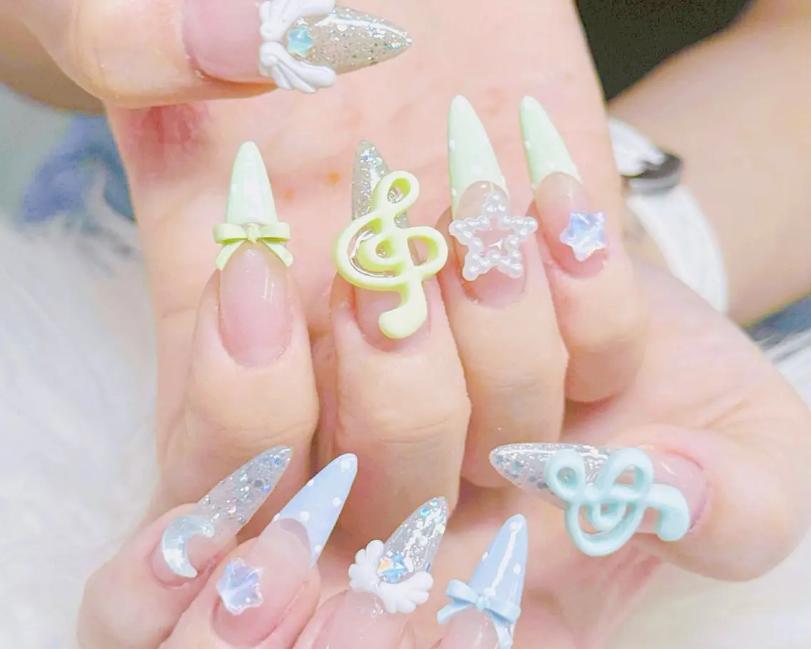 ネイル チークネイル 長さ出し フラッシュネイル フレンチネイル グラデーション ハンドネイル AN NAIL SALONのネイルデザイン