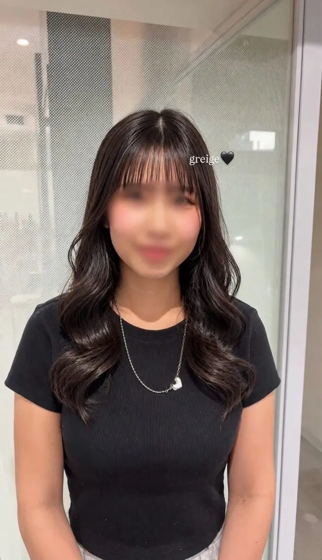 ロング カラー 透明感カラー グレージュ ヘアカラー 坂本奈都美/Jr.s 🎀のヘアスタイル