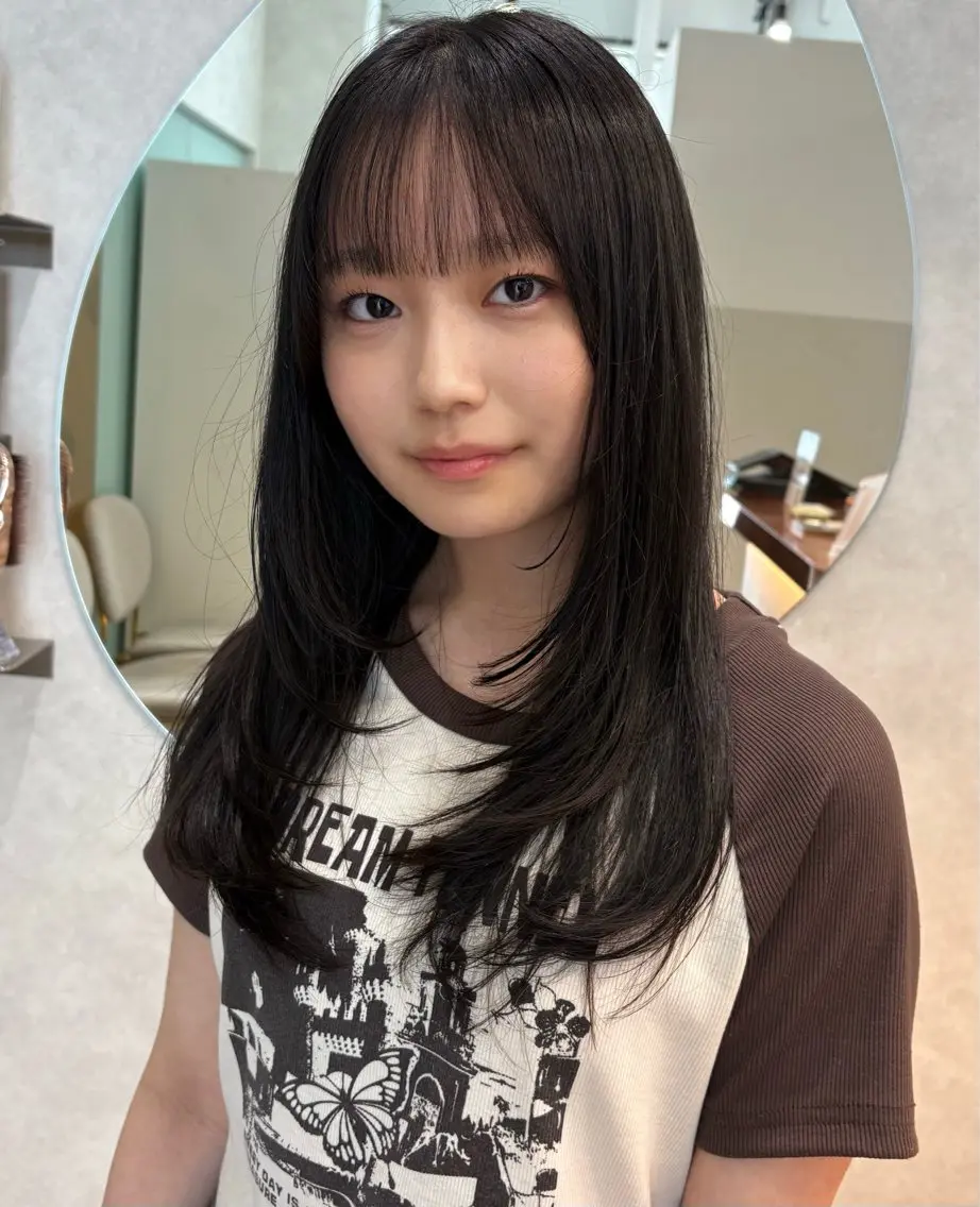 ロング レイヤーカット カット ヘアカラー トリートメント Tsubasa/札幌 透明感カラー/メンズのヘアスタイル
