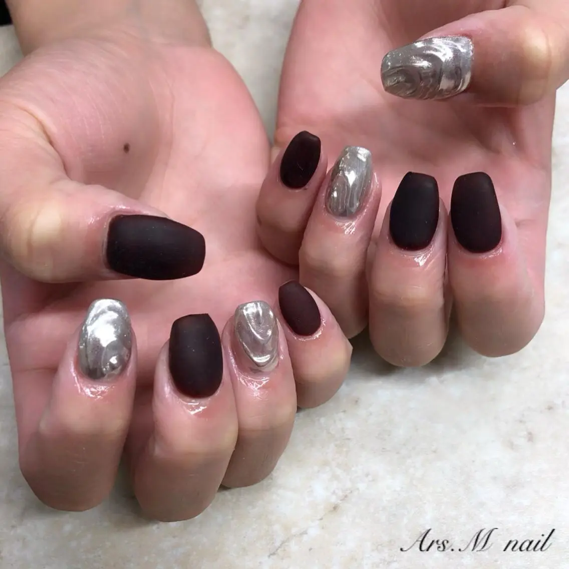 ネイル マットネイル ハンドネイル Ars.M nailのネイルデザイン