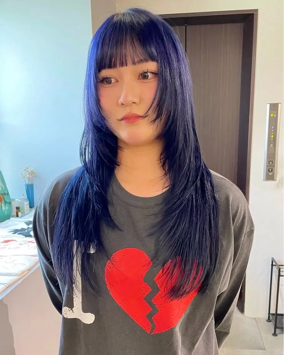 ロング ヘアカラー ナナ 福岡美容室のヘアスタイル