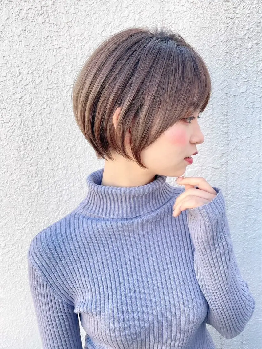 ショート ヘアカラー トリートメント レイヤー/髪質改善/ 美髪矯正/手塚凌のヘアスタイル