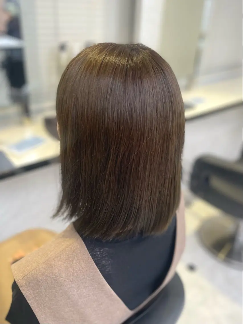 ミディアム ヘアカラー うる艶トレンドヘア 🕊️上野BABYのヘアスタイル
