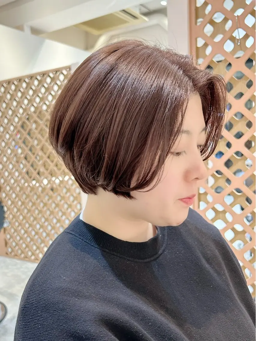 ショート カラー ショートボブ ボブ ショートヘア カット ヘアカラー トリートメント マンツーマン施術✂︎ machikaのヘアスタイル