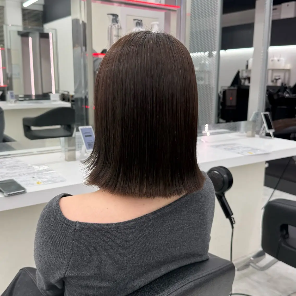 カット 縮毛矯正 🥂上品ワンホンヘア 🥂nozomiのヘアスタイル