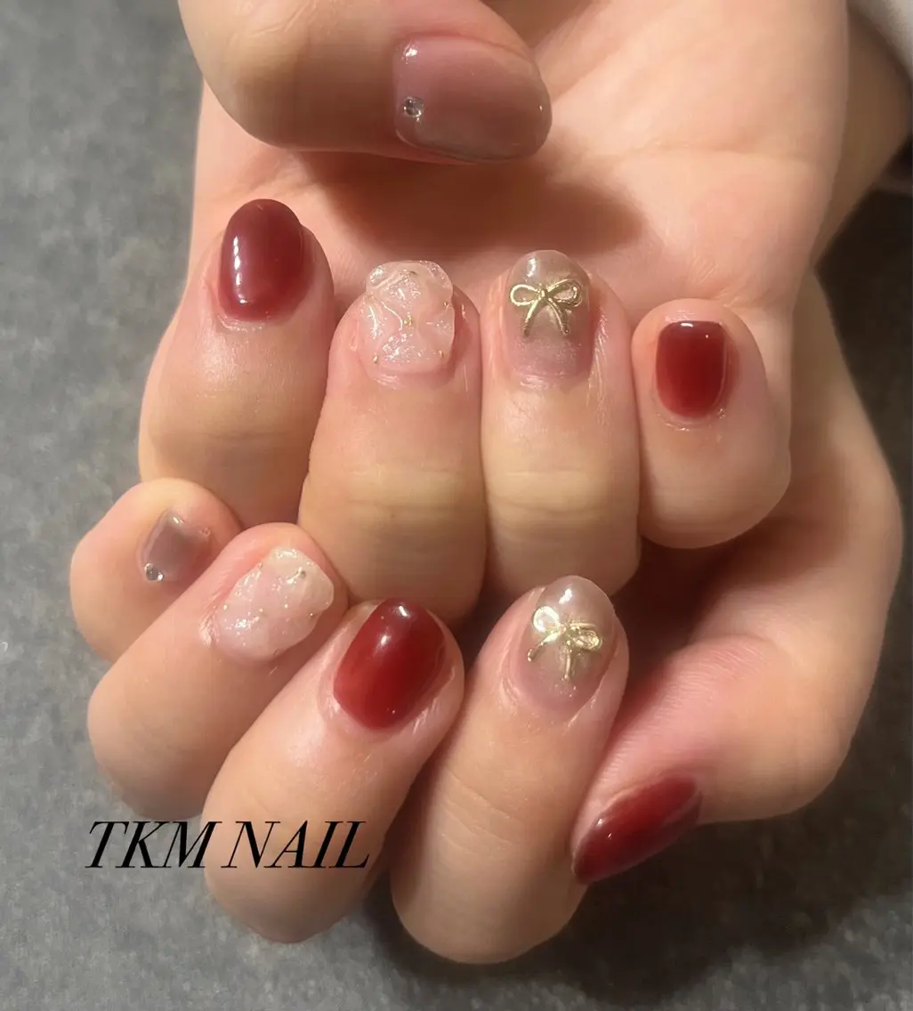 ネイル シンプルネイル 冬ネイル ______ TKM  NAILのネイルデザイン