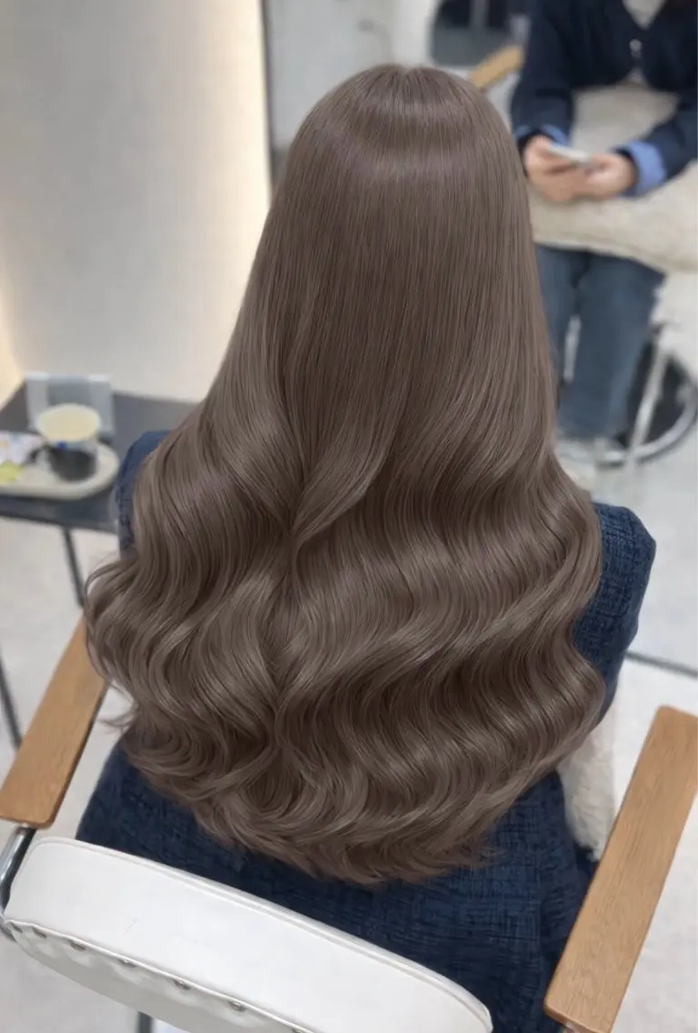 ロング カット ヘアカラー トリートメント 学生人気No1🩶 韓国風/艶髪/輝士のヘアスタイル