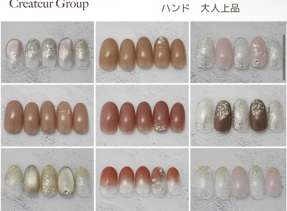 ネイル ハンドネイル クレアラルーチェ米子 モデル募集のネイルデザイン