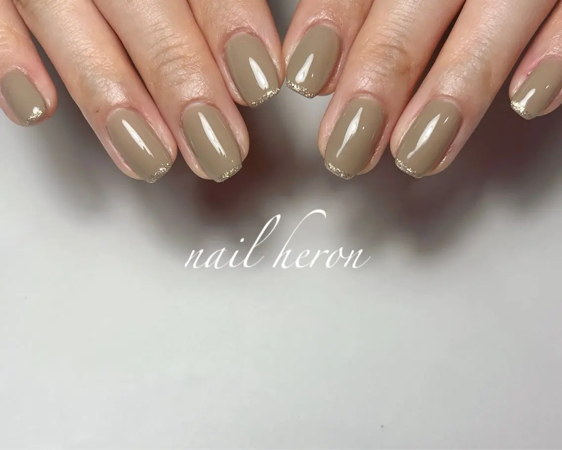 ネイル ラメ(グリッター) ハンドネイル saki_ nail heronのネイルデザイン