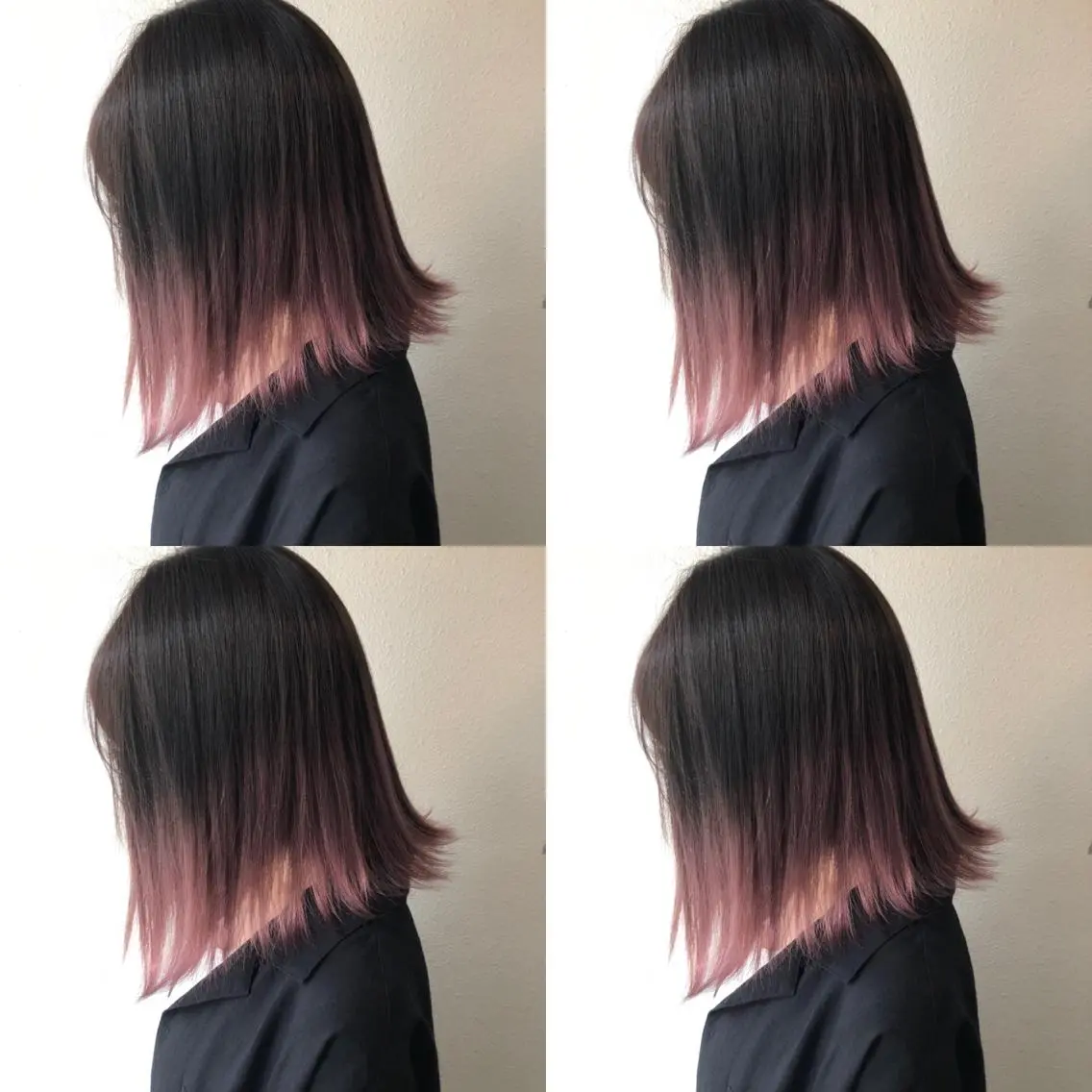 セミロング カラー ブリーチ グラデーションカラー ラベンダーカラー ピンクカラー ピンクラベンダー あさだ しゅうたろうのヘアスタイル