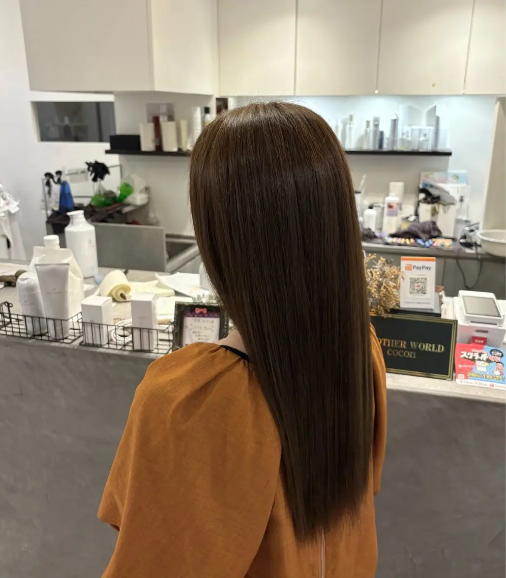 ロング ヘアカラー はしもとひより/ブリ ーチ矯正/艶カラーのヘアスタイル