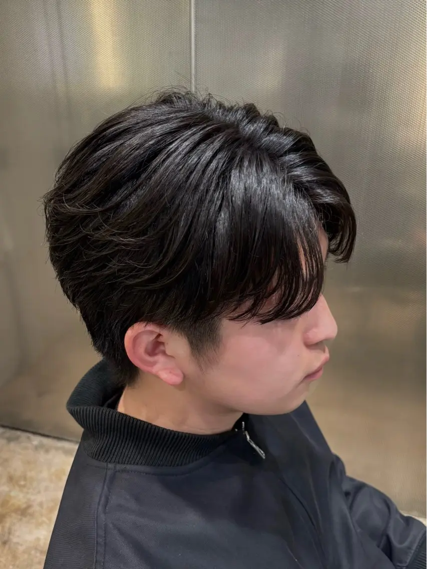 ショート パーマ メンズ カット 縮毛矯正 トリートメント ヘアセット yukiho❤️ GAUDI 池袋のヘアスタイル