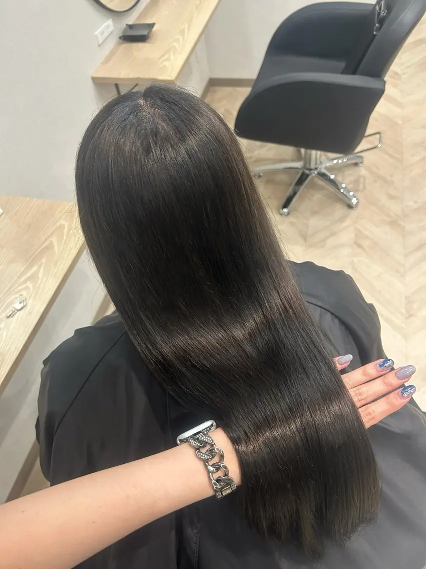 ロング カット 縮毛矯正 Marin🫐/ 名駅/レイヤーカットのヘアスタイル