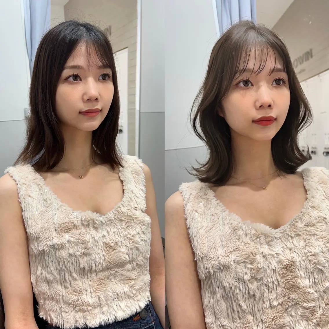 ミディアム 韓国風ヘア 韓国モテhair🍑 momoのヘアスタイル