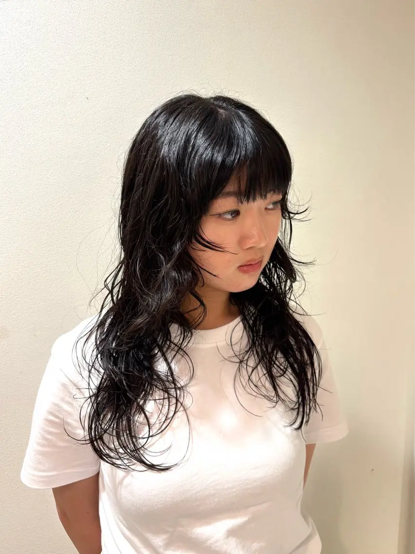 ロング カット パーマ 長谷川 澄のヘアスタイル