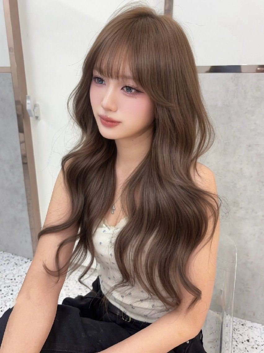 カラー ロング カット ヘアカラー トリートメント 髪質改善/韓国ヘア /透明感カラー🧸のヘアスタイル