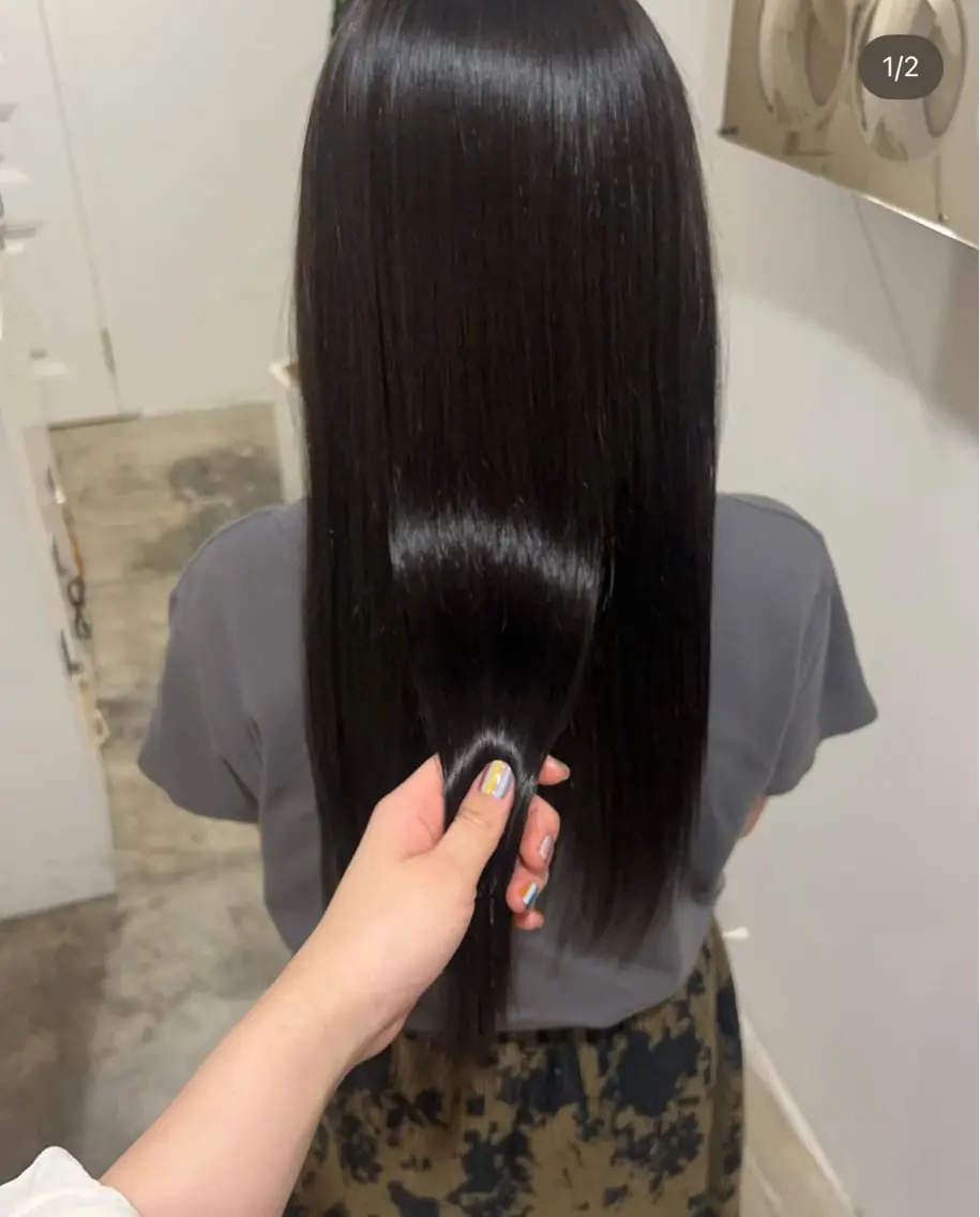 ⭐️顔まわり髪質改善ストレートの写真