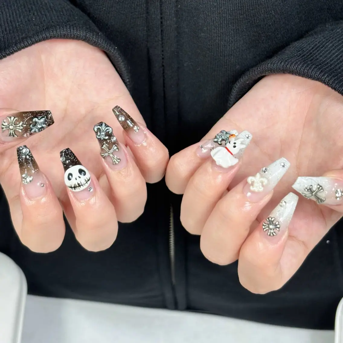 ネイル ジェルネイル キラキラネイル ロングネイル マグネットネイル 持ち込み ハンドネイル Sully Nail Labのネイルデザイン