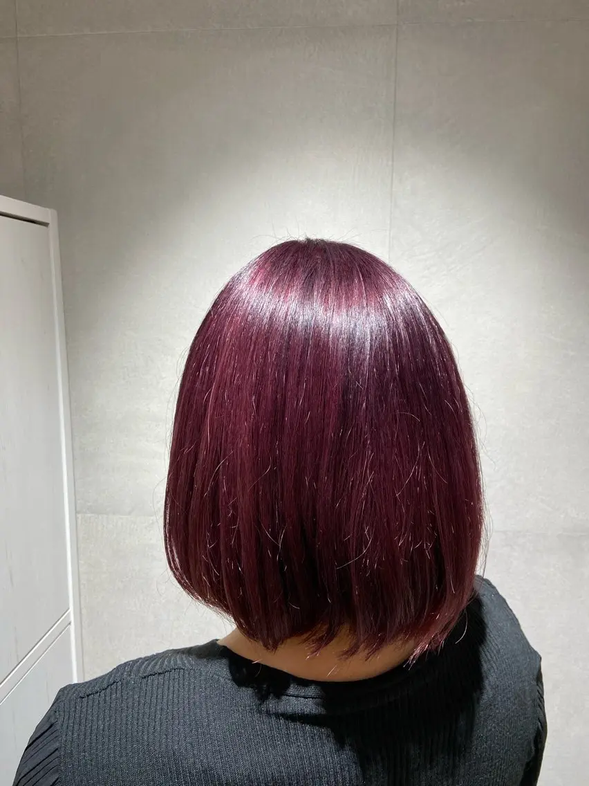 カラー レッドカラー バイオレットカラー 髪質改善資格保持者/ ナツミのヘアスタイル