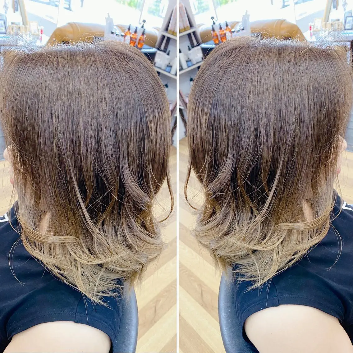 カラー ブリーチ グラデーションカラー 大芝 沙耶のヘアスタイル