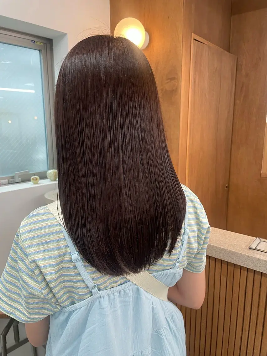 ミディアム カラー カット ヘアカラー トリートメント 透明感・艶カラー/ 坂田友梨奈のヘアスタイル
