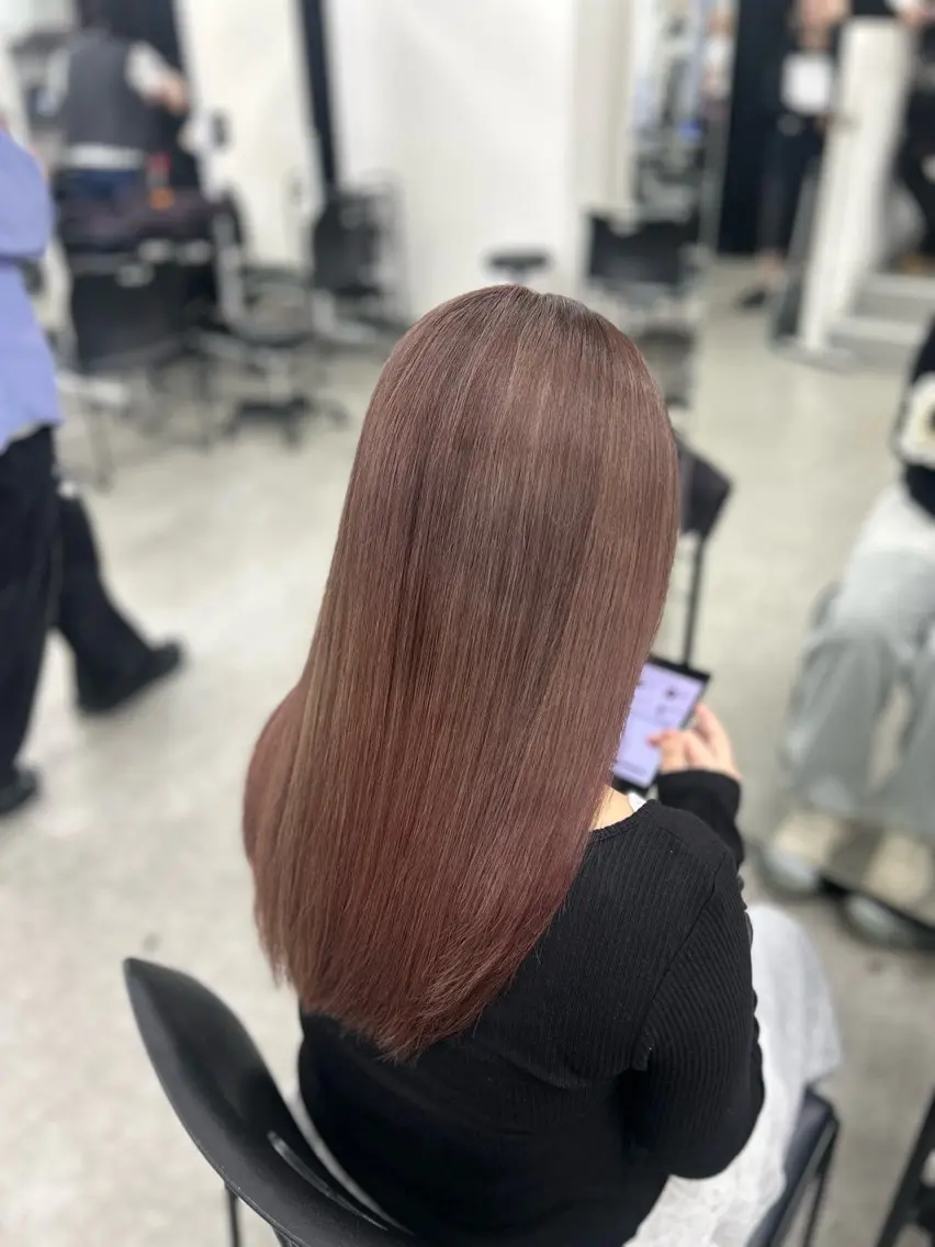 ロング カラー ヘアアレンジ メンズ ヘアカラー トリートメント さくら🍒 暖色カラー/髪質改善のヘアスタイル