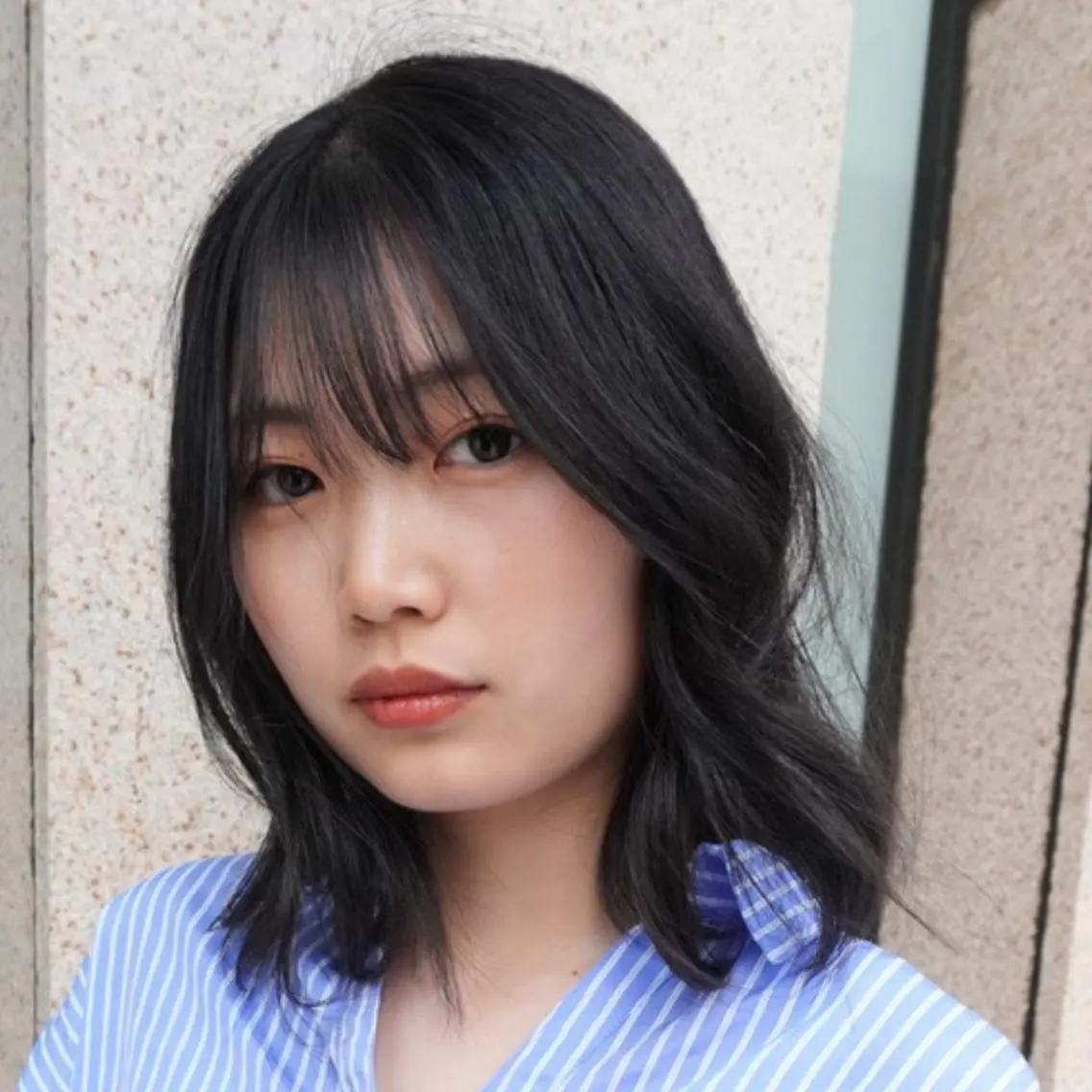 セミロング パーマ セミロングパーマ シースルーバング ストレートパーマ ❇️安達 優心❇️ レイヤー/艶髪特化のヘアスタイル