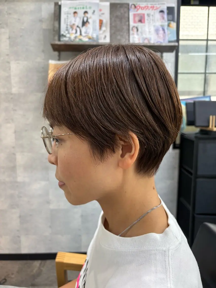ショート カラー ハンサムショート ショートヘア カット ヘアカラー SHANTi 飯塚 ヘアセット/髪質改善のヘアスタイル