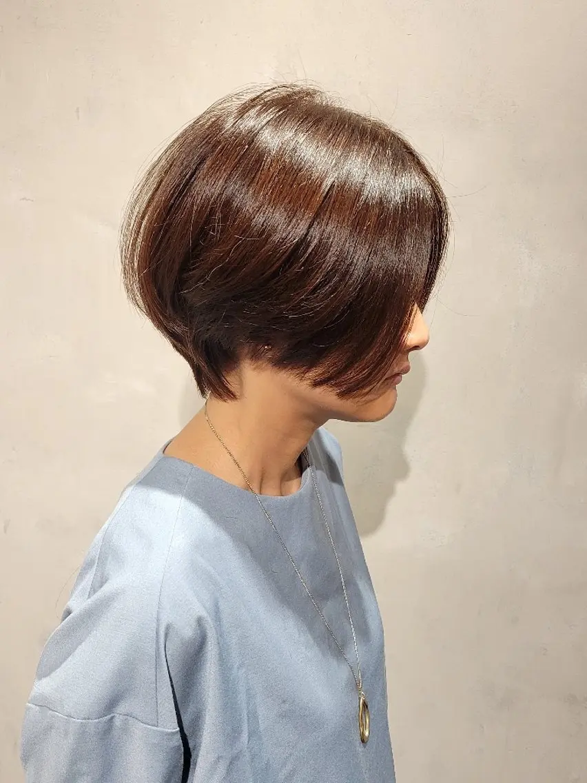ショート Ayu🐾縮毛矯正/ ブリーチ無しカラーのヘアスタイル