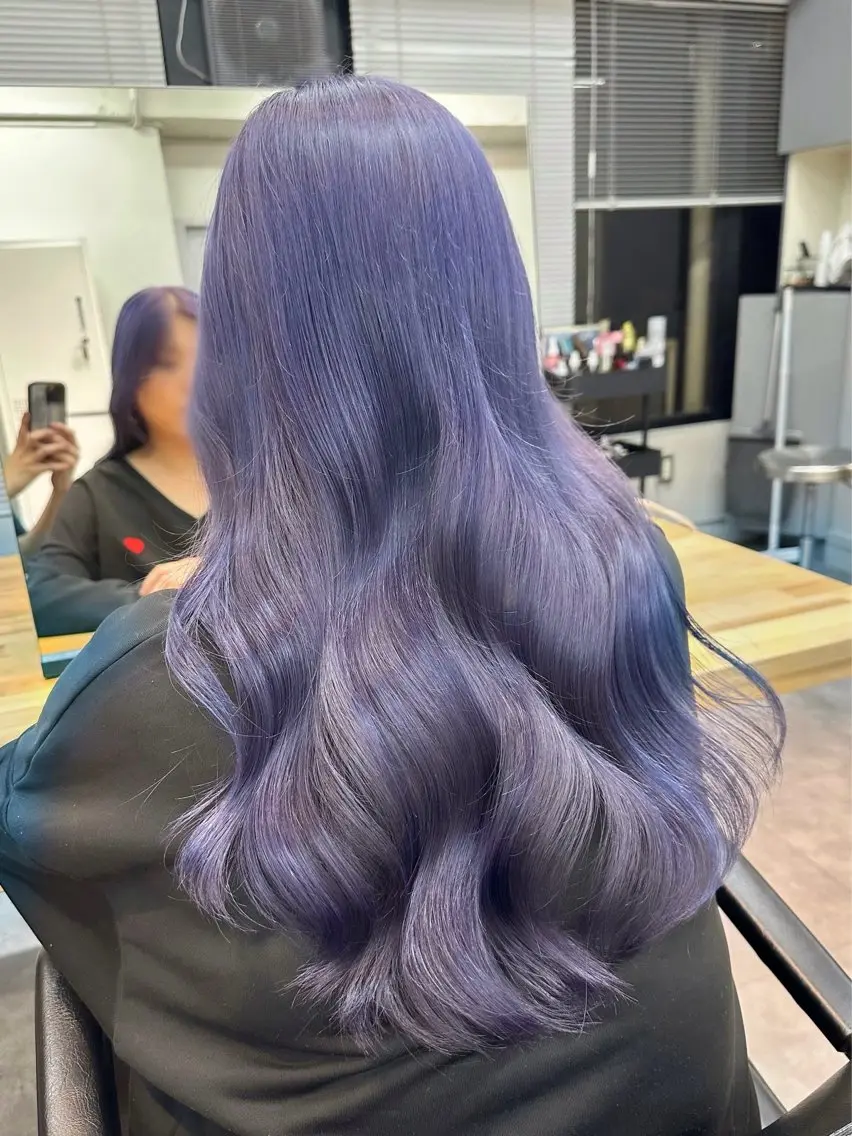 ロング ヘアカラー ヘアセット 🧸🍯ダブルカラー モデルmio🍯🧸のヘアスタイル
