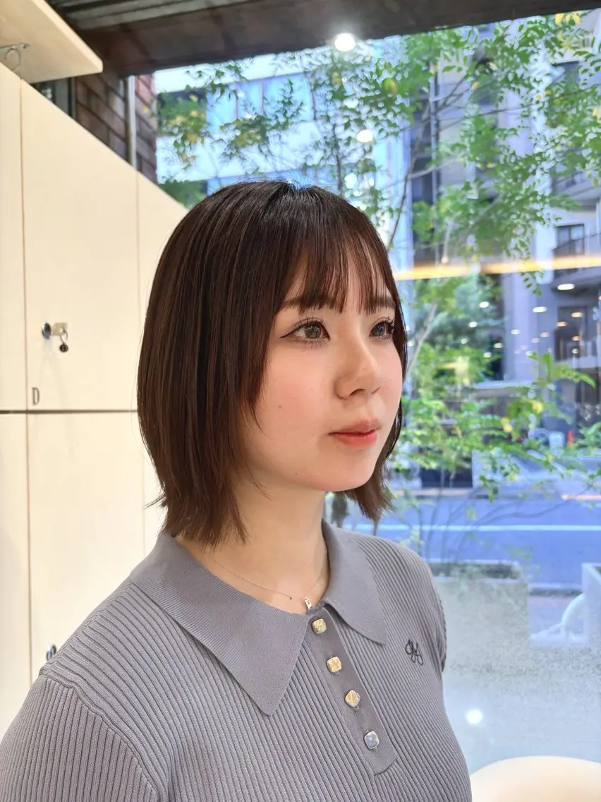 ミディアム カラー ブラウンカラー レイヤーカット トリートメント カット ヘアカラー トリートメント 田野倉NEXT店 美髪ニストのヘアスタイル