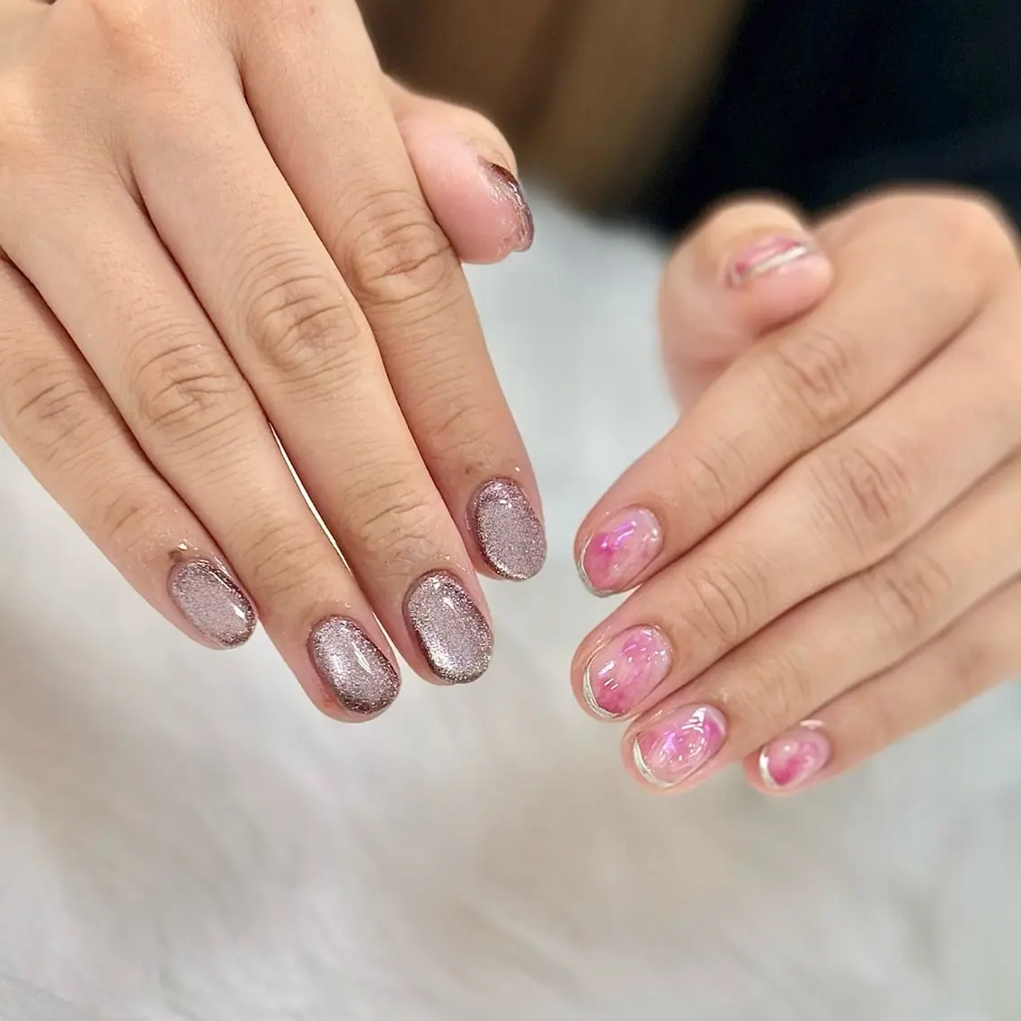 ネイル ラメ(グリッター) マグネットネイル オフィスネイル シンプルネイル ハンドネイル PROVE 彩華のネイルデザイン