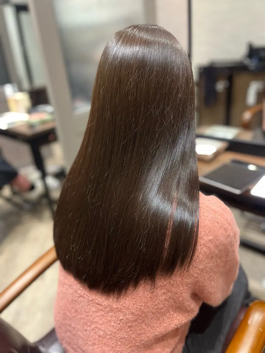ロング カラー グレージュ ミルクティーグレージュ カット ヘアカラー トリートメント 🫧ぷる艶カラー🫧 Yuubi🦩のヘアスタイル