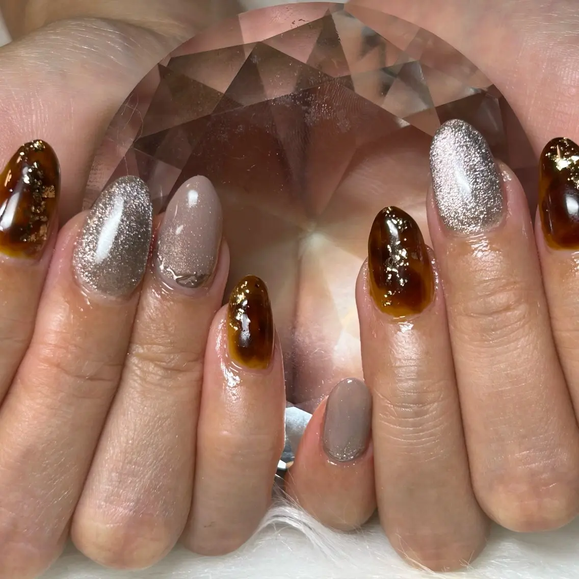 ネイル べっ甲ネイル r.nail BY 森山🦋のネイルデザイン