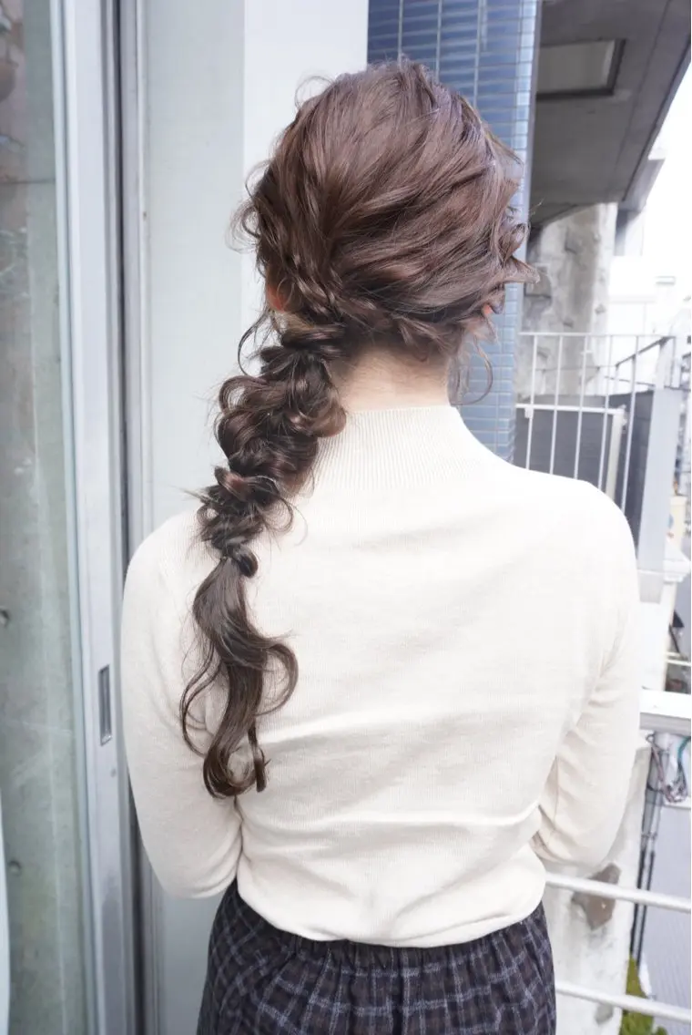 ロング ヘアアレンジ ヘアセット cime(シィーム) 宮元茉里奈のヘアスタイル