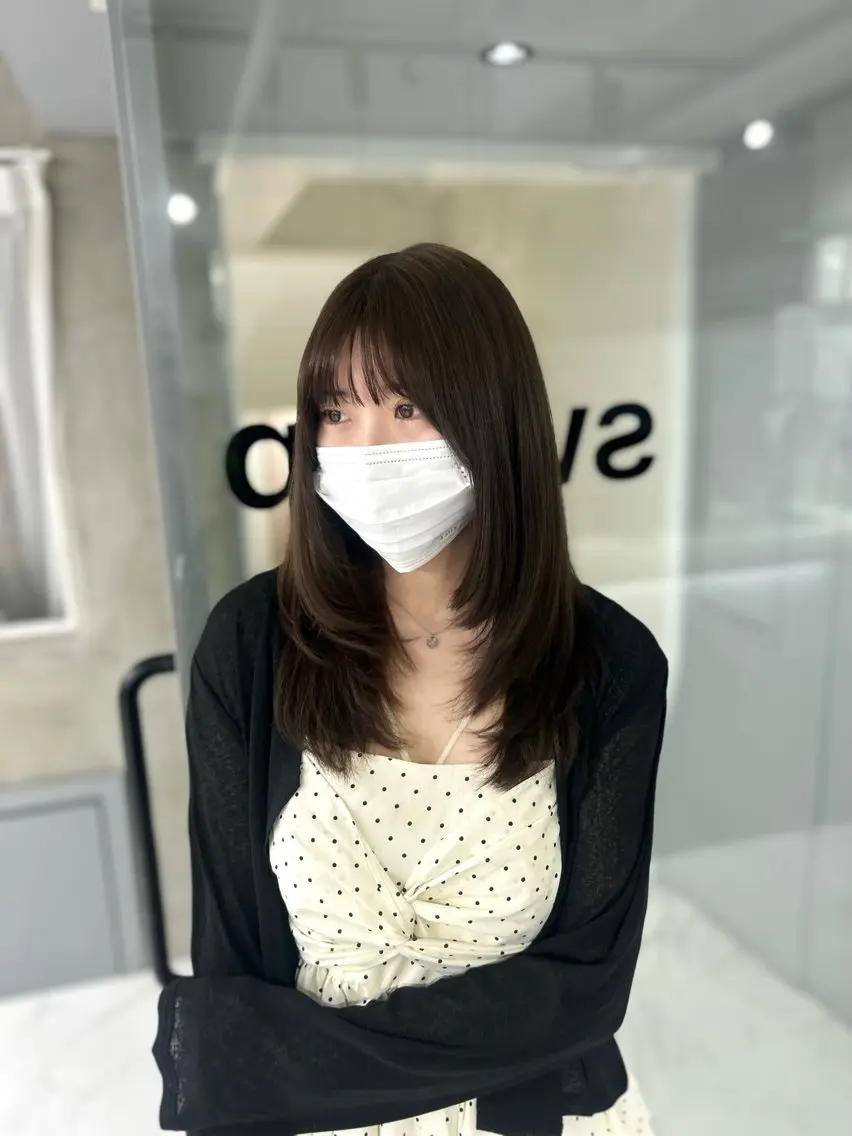 カラー ショコラグレージュ グレージュ カット ヘアカラー ❤︎REIKA❤︎ ブリーチなしWカラーのヘアスタイル