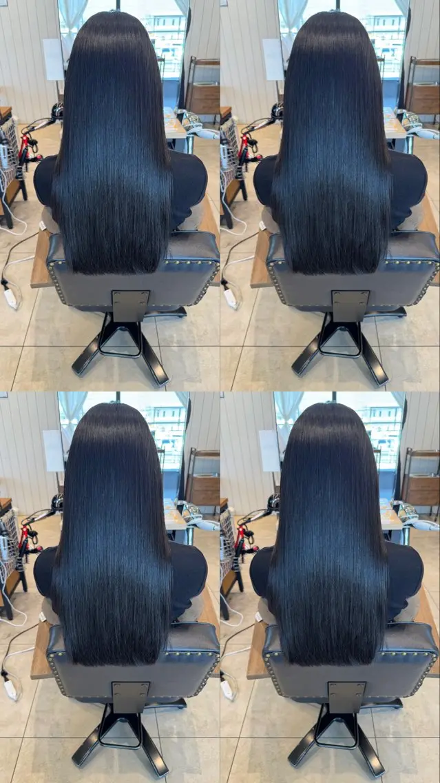 ロング 縮毛矯正 トリートメント 髪質改善ストレート ⭐️髪質改善カラーのヘアスタイル